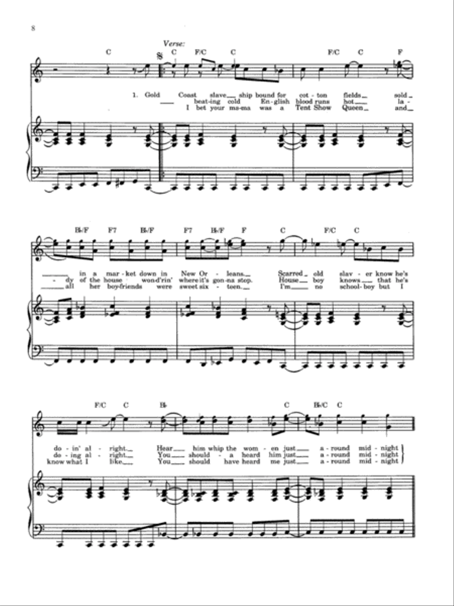 Brown Sugar Piano, Vocal, Guitar scores gallery preview page 2