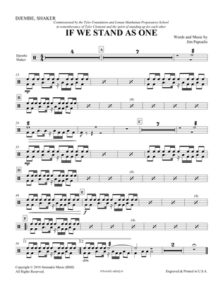 If We Stand As One - Percussion