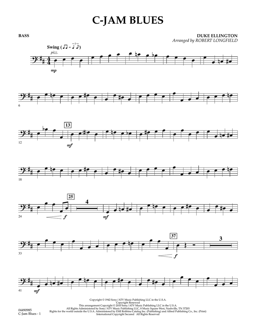 C-Jam Blues - String Bass Orchestra scores gallery preview page 1