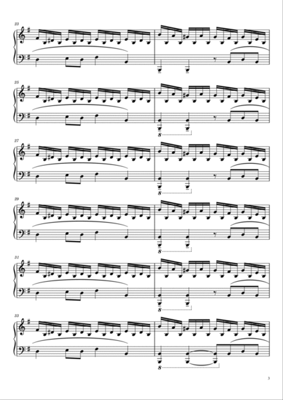 Thunderstruck Piano Solo scores gallery preview page 3
