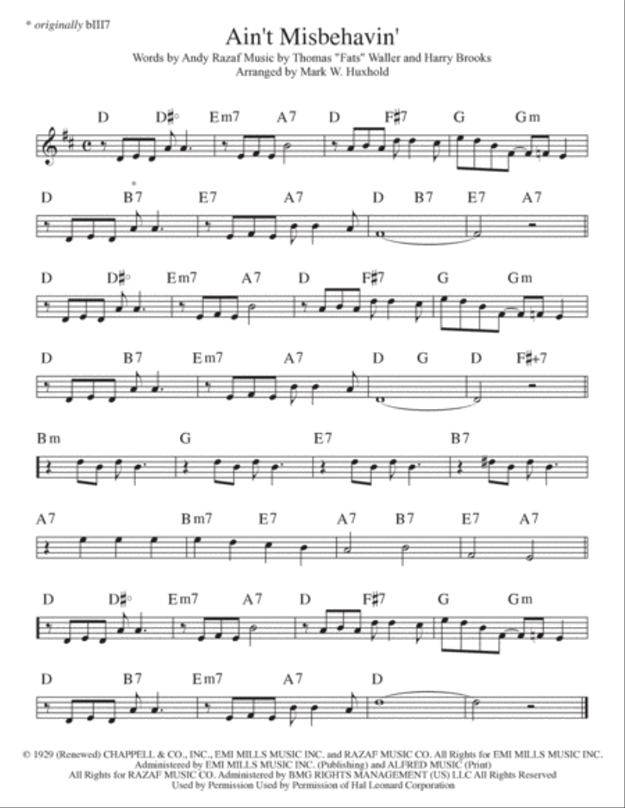 Ain't Misbehavin' Piano scores gallery preview page 4