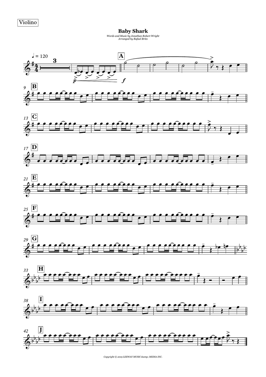 Baby Shark String Duet scores gallery preview page 2