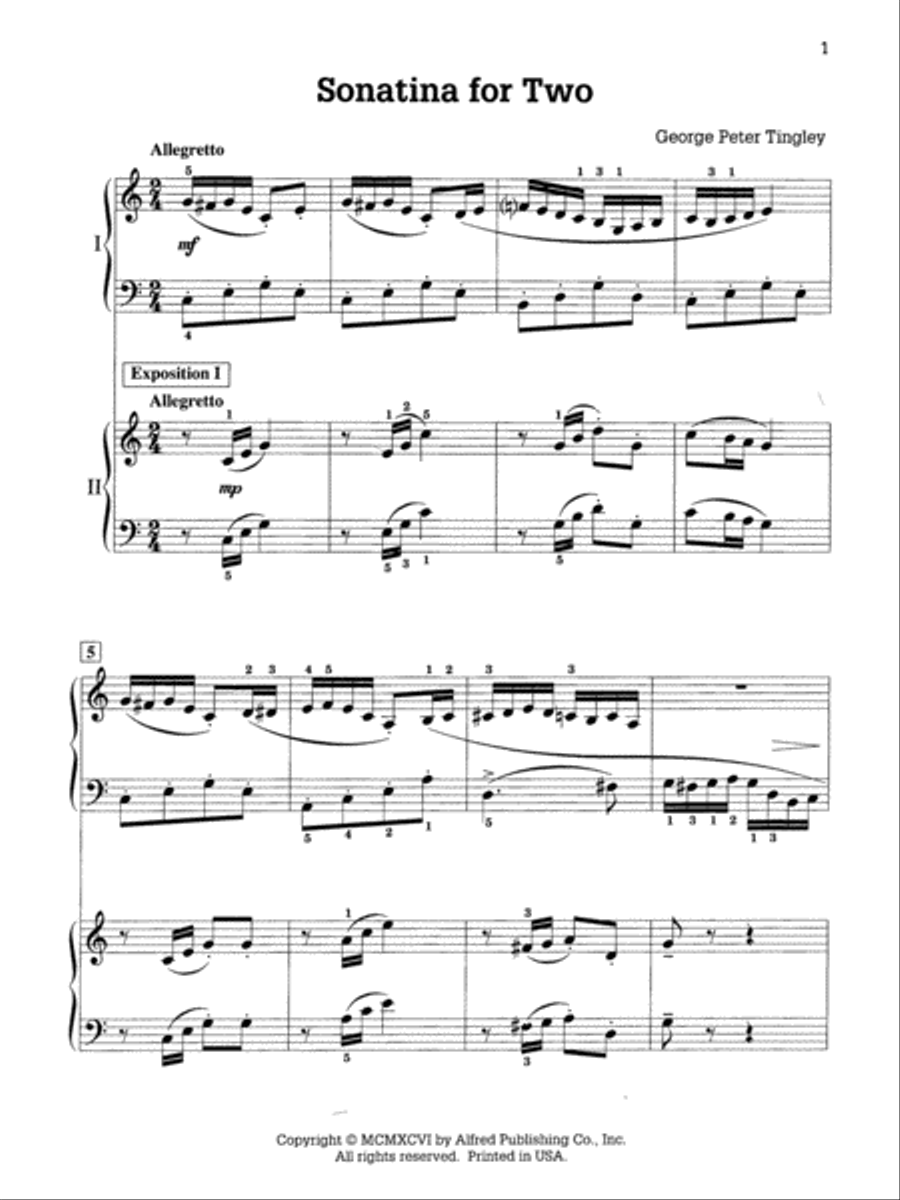 Sonatina for Two Small Ensemble scores gallery preview page 2