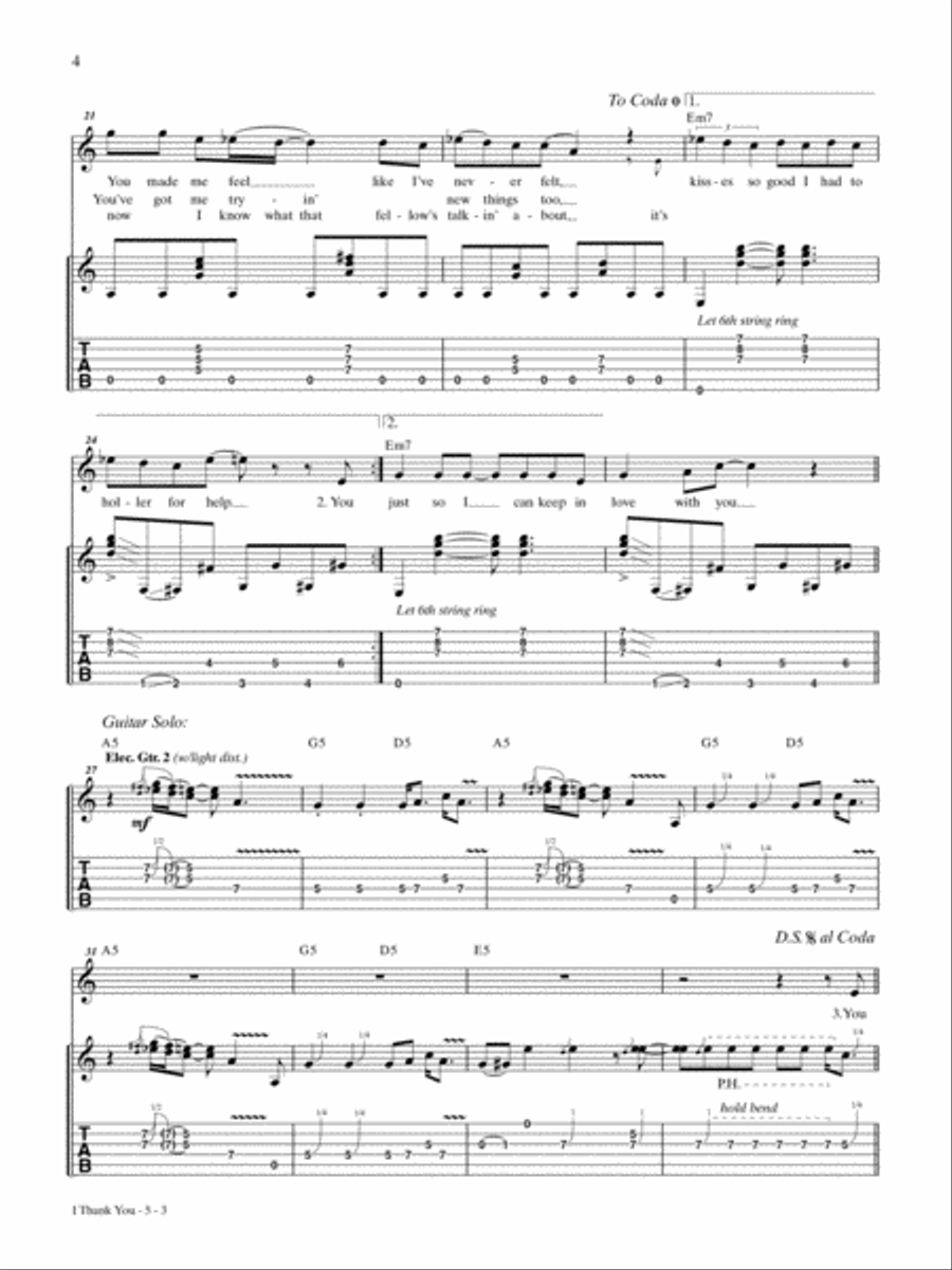 I Thank You Guitar Tablature scores gallery preview page 3