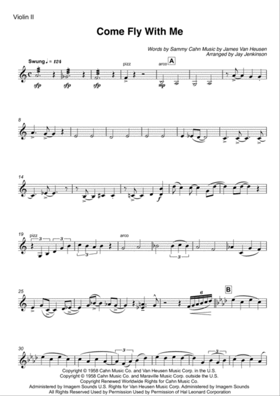 Come Fly With Me String Quartet scores gallery preview page 4