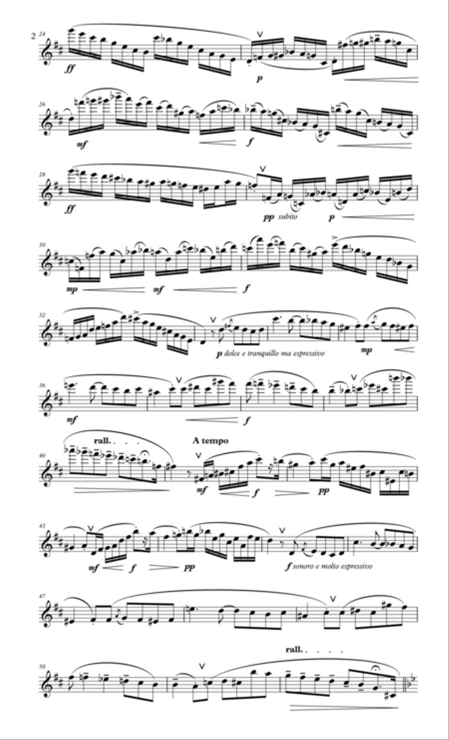 Lorenzo Allego di concerto Dramatico for solo flute Flute Solo scores gallery preview page 3