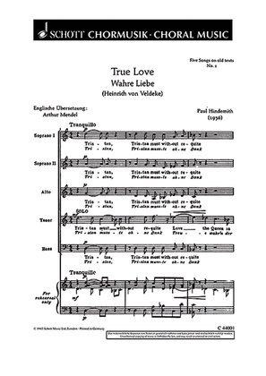 Hindemith True Love Choral