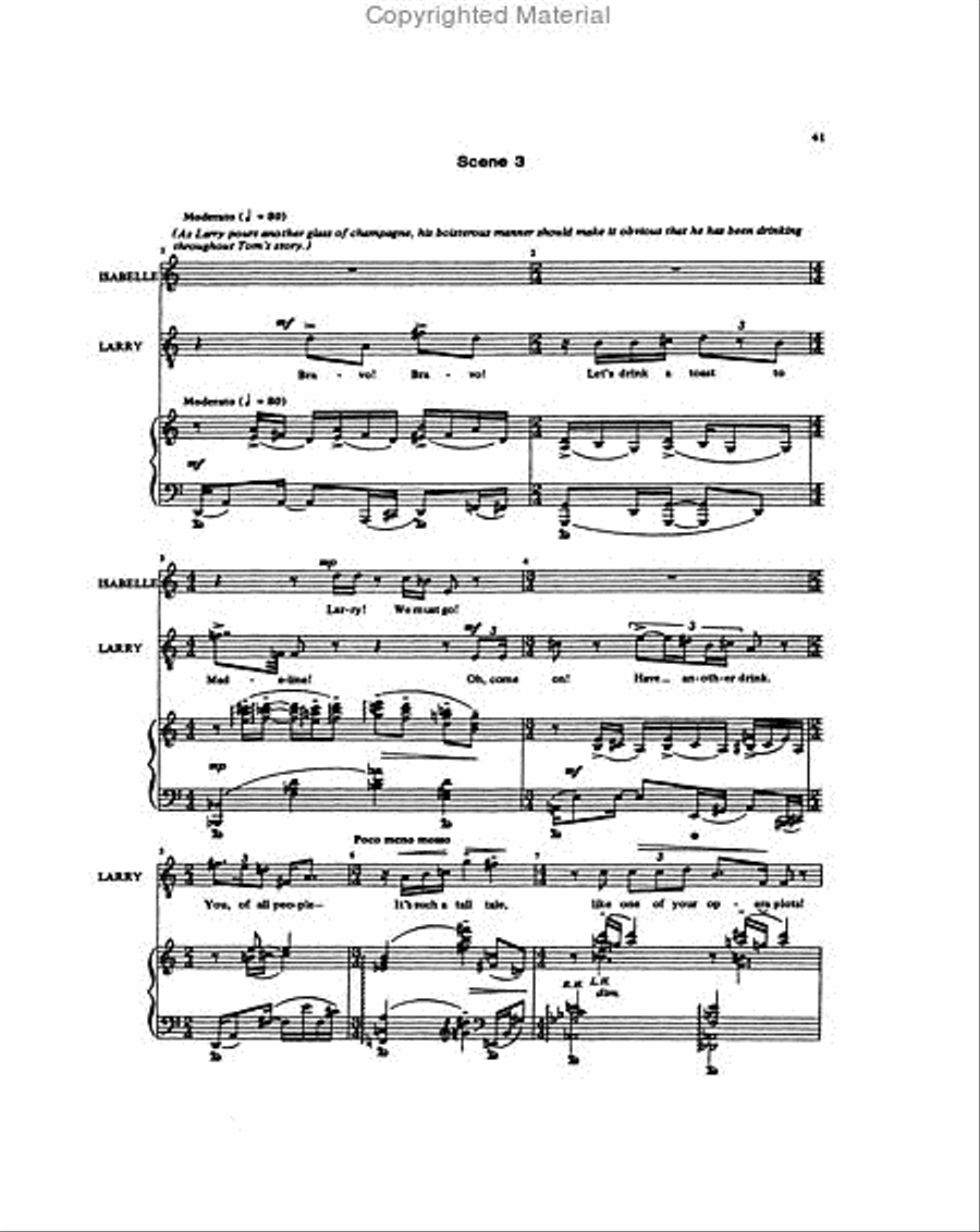 The Face on the Barroom Floor (Mini Opera in 3 Scenes) Voice scores gallery preview page 4