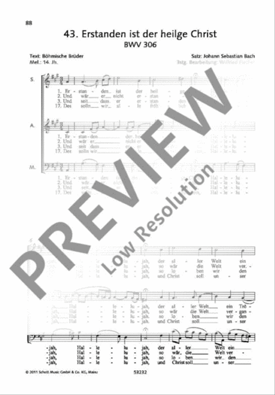 Erstanden ist der heilge Christ A Cappella scores gallery preview page 2