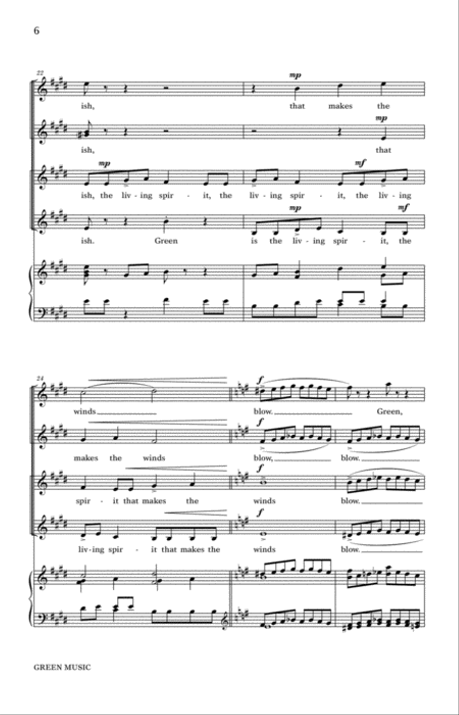 Green Music Green Music SSA scores gallery preview page 4
