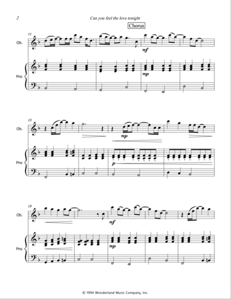 Can You Feel The Love Tonight Piano scores gallery preview page 2