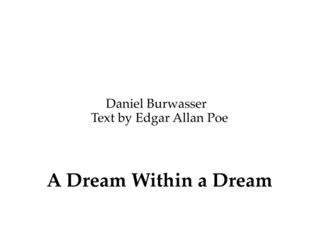 A Dream Within A Dream (E.A. Poe) image number null