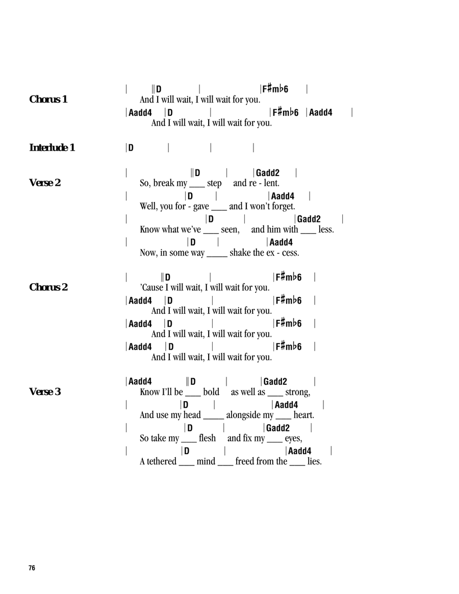 I Will Wait Acoustic Guitar scores gallery preview page 2