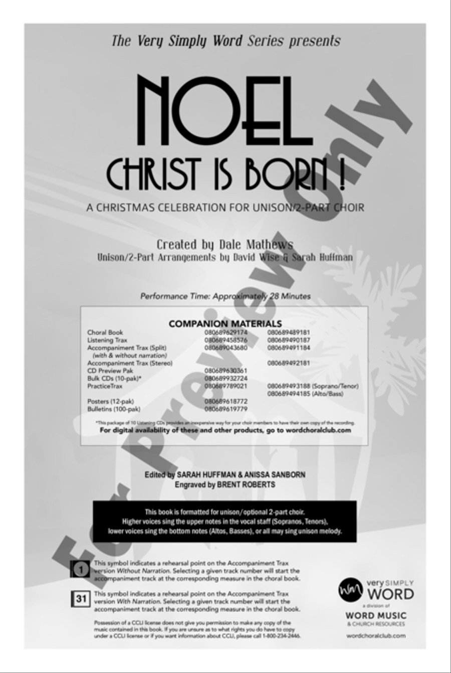 Noel, Christ Is Born! - Choral Book Unison Choir scores gallery preview page 6