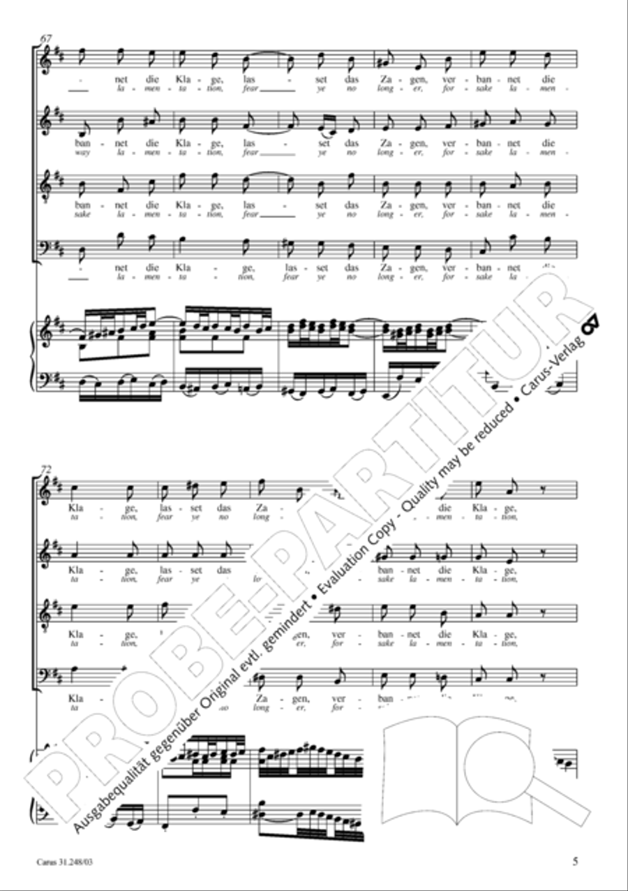 Christmas oratorio (Weihnachtsoratorium, Teile I-III) 4-Part scores gallery preview page 10