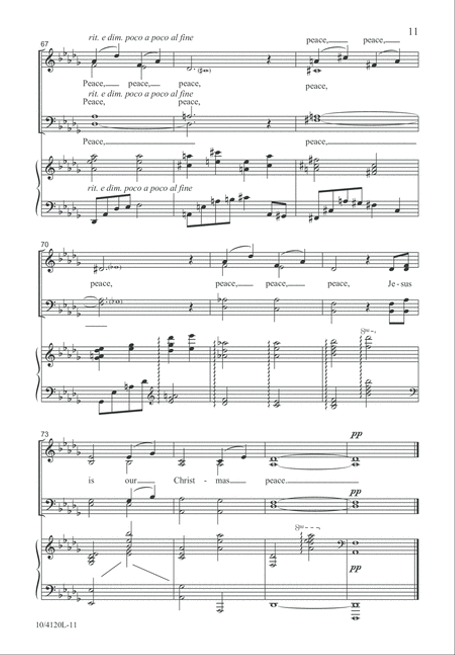 Jesus Is Our Christmas Peace 4-Part scores gallery preview page 11
