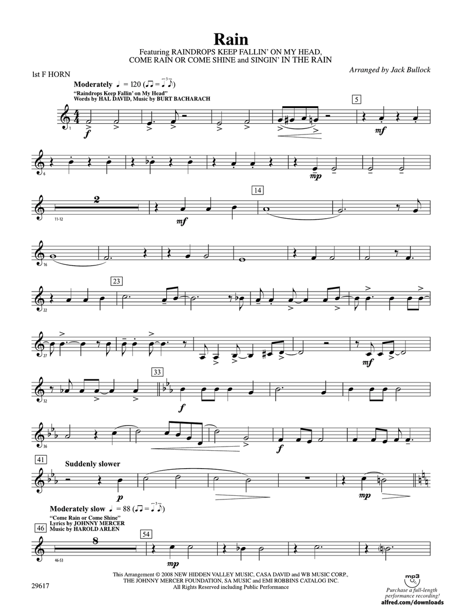 Rain: 1st F Horn