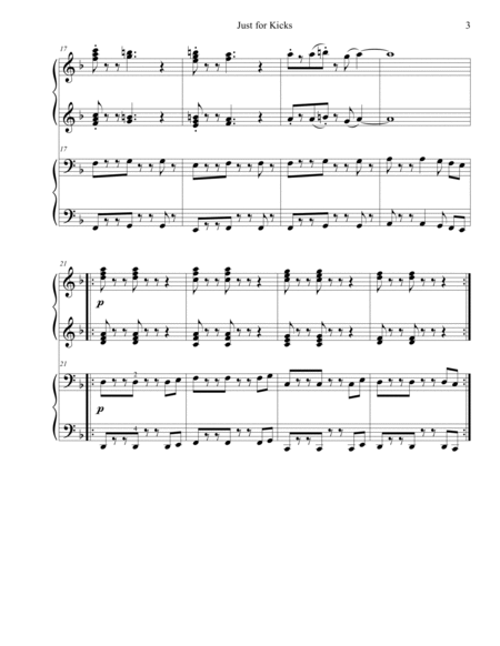 Just For Kicks - Late Elementary Piano Duet image number null