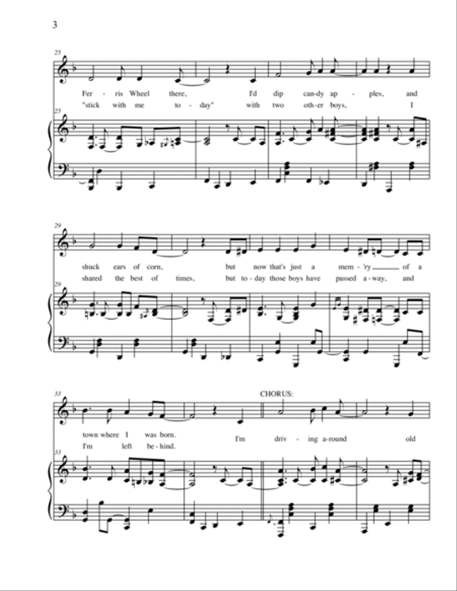 Driving Old Memories Driving Old Memories Piano Solo scores gallery preview page 3