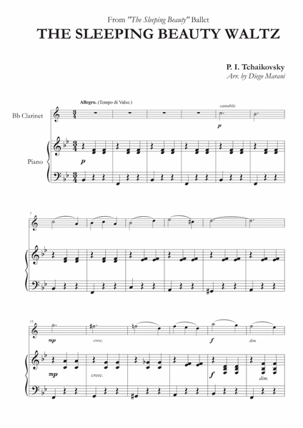 The Sleeping Beauty Waltz for Clarinet and Piano image number null