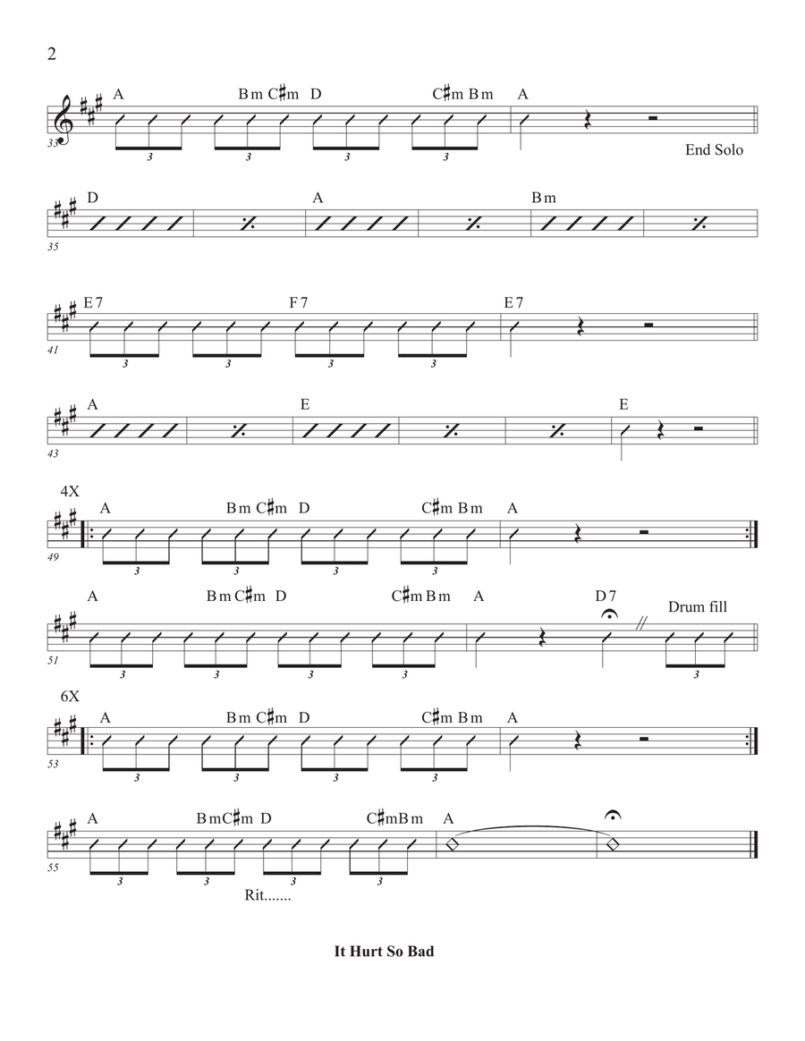 It Hurt So Bad Piano, Vocal scores gallery preview page 2