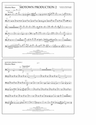 Motown Production 2 (arr. Tom Wallace) - Electric Bass