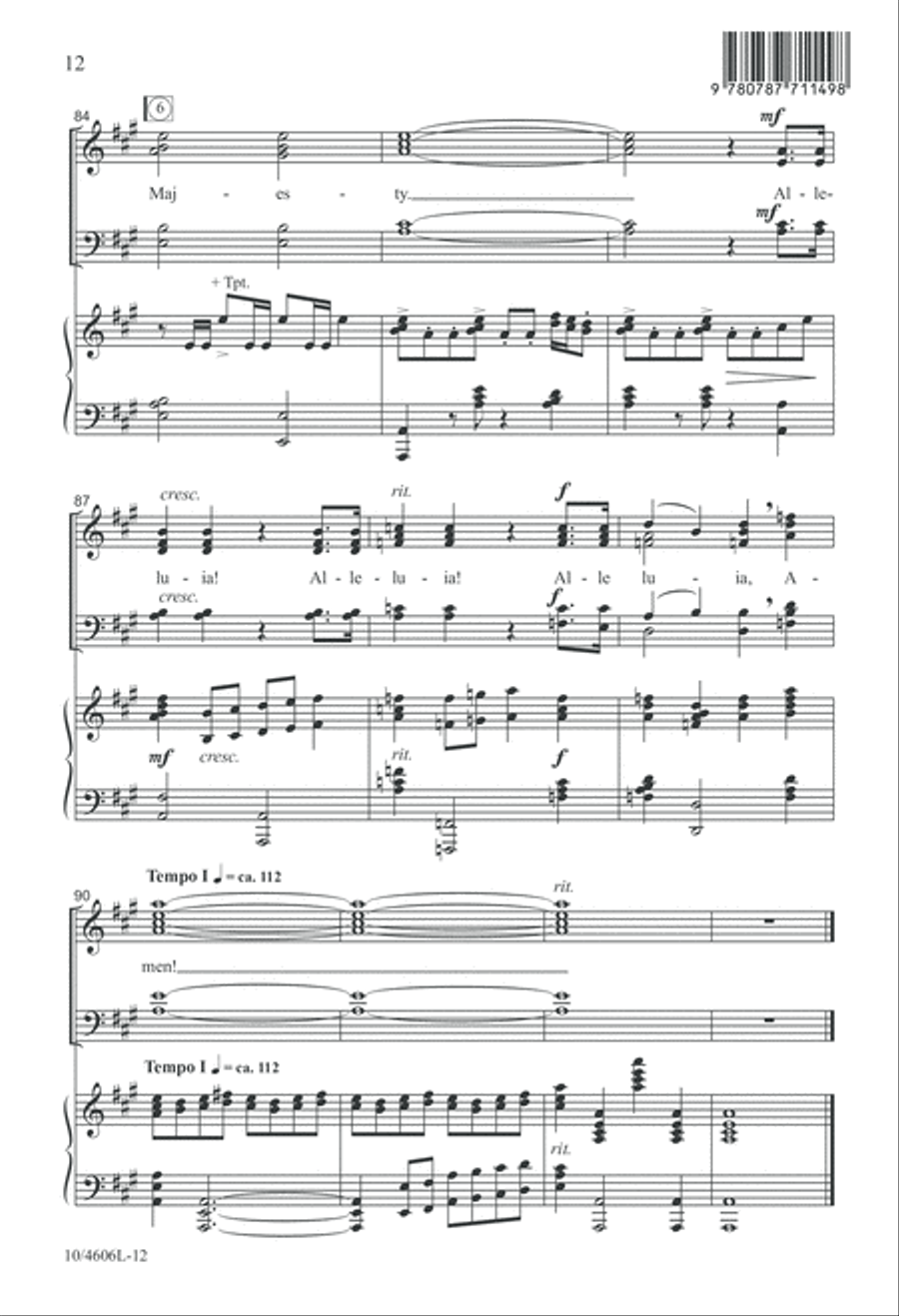 Canticle for Easter Day 4-Part scores gallery preview page 12
