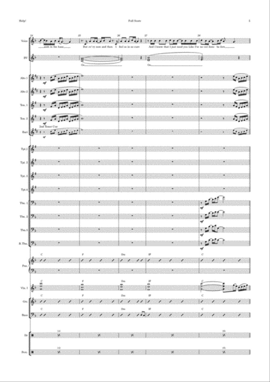 Help! Jazz Ensemble scores gallery preview page 5