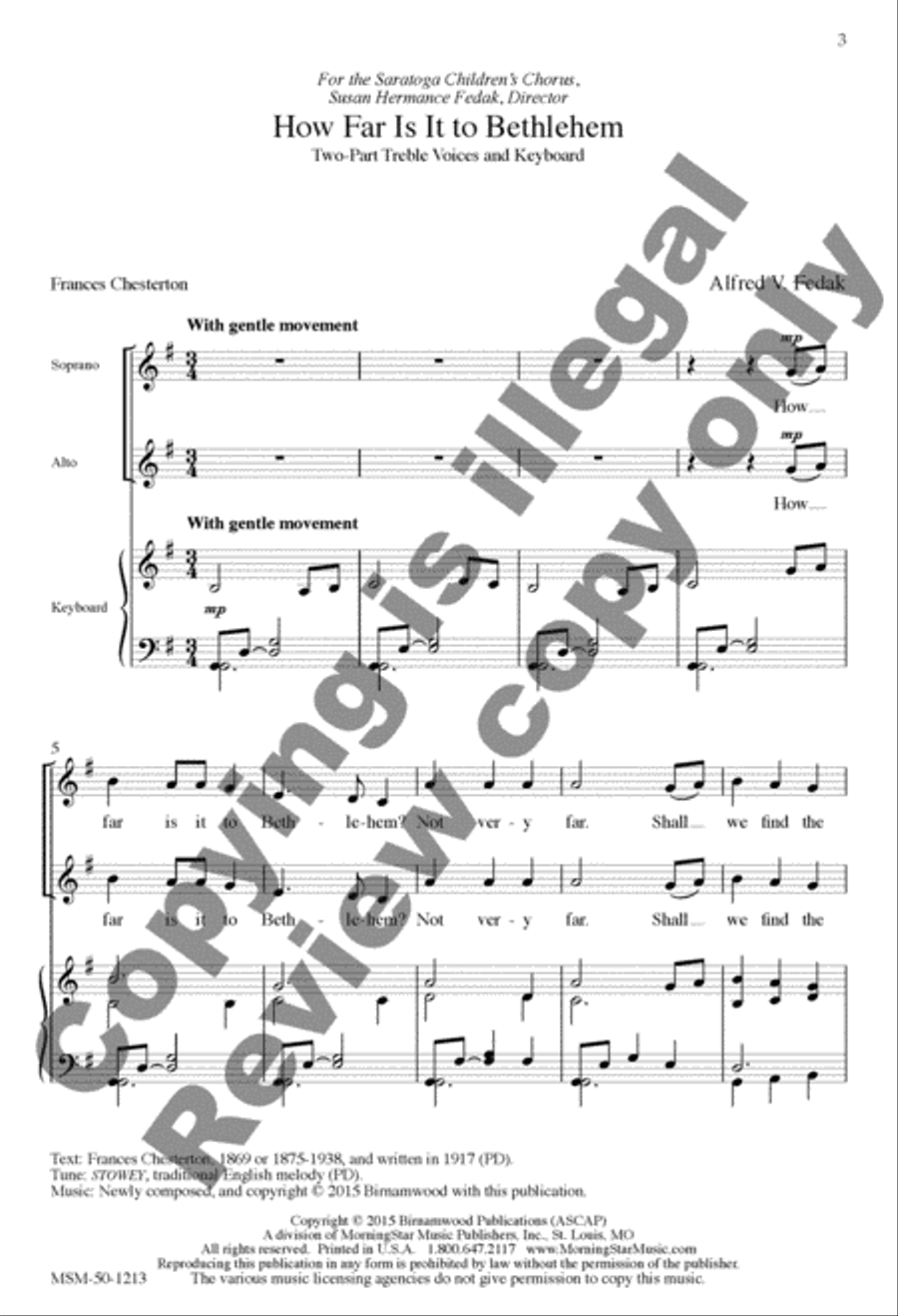How Far Is It to Bethlehem? 2-Part scores gallery preview page 2