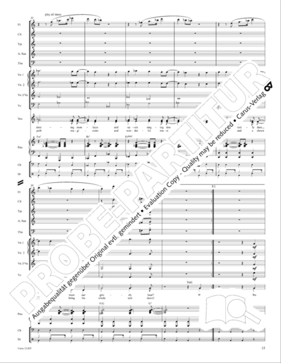 Circus Allegro Circus Allegro Choir scores gallery preview page 16
