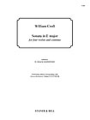 Book cover for Sonata in E for 4 Violins & Continuo