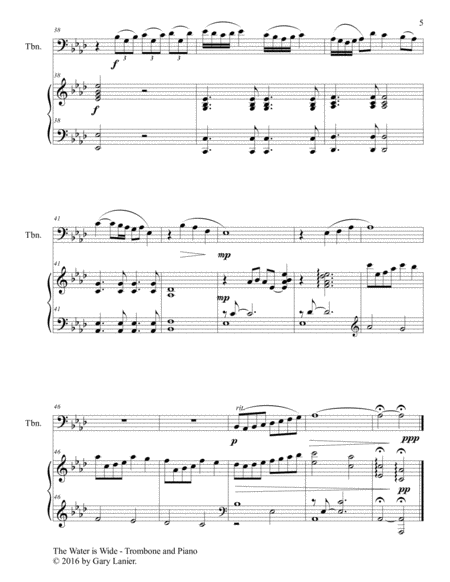 Gary Lanier: 3 Inspiring Hymn Tunes (Duets for Trombone & Piano) image number null