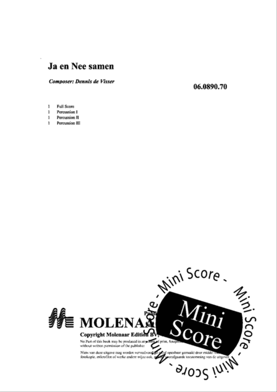 Ja en Nee Samen Percussion scores gallery preview page 4
