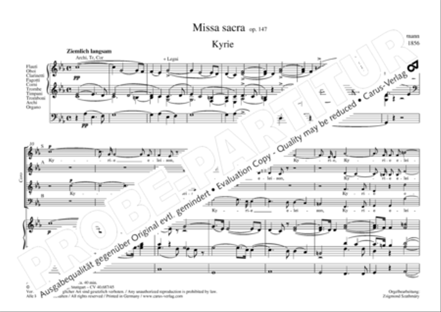 Missa sacra C Minor 4-Part scores gallery preview page 5