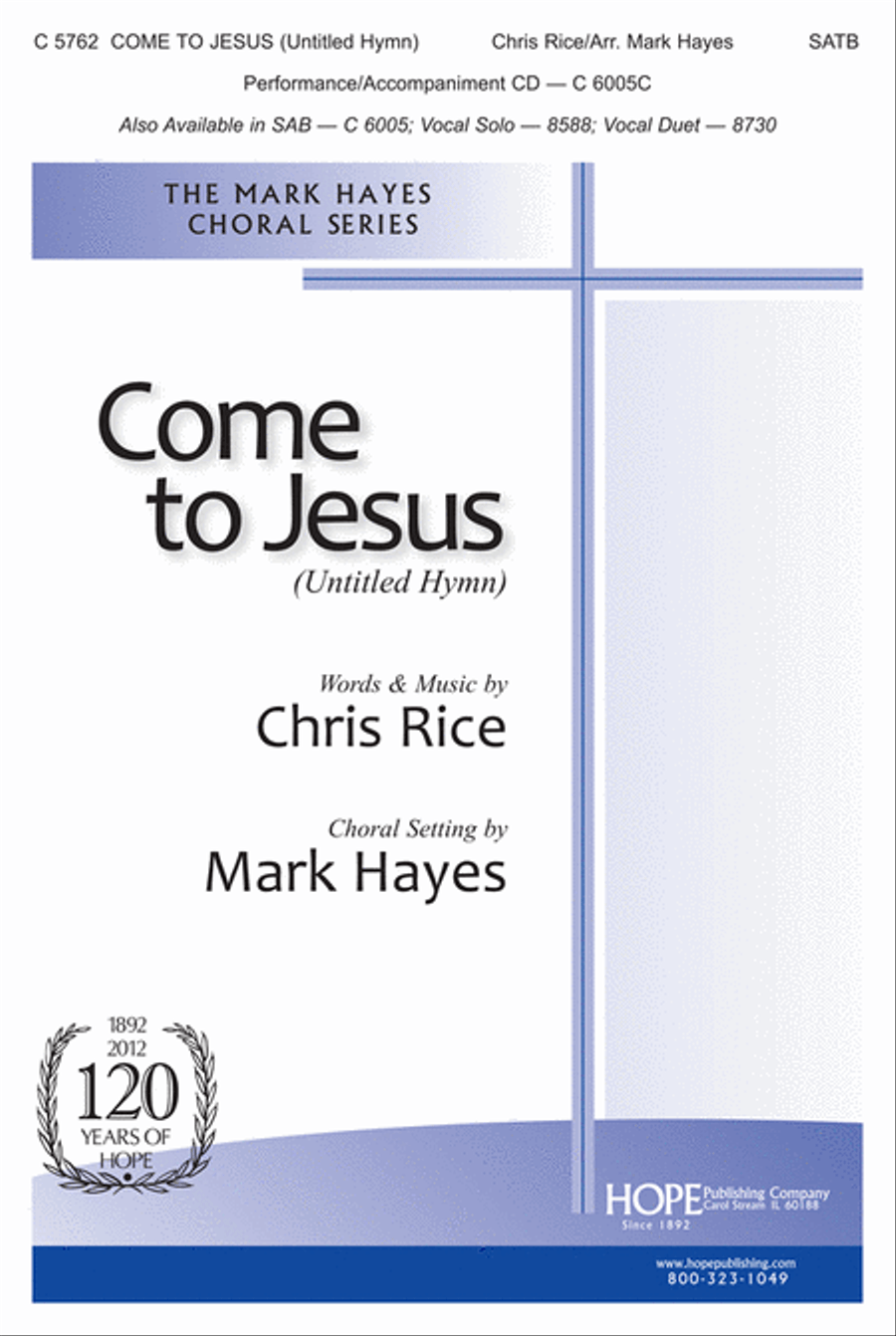 Come to Jesus (Untitled Hymn) 4-Part scores gallery preview page 1