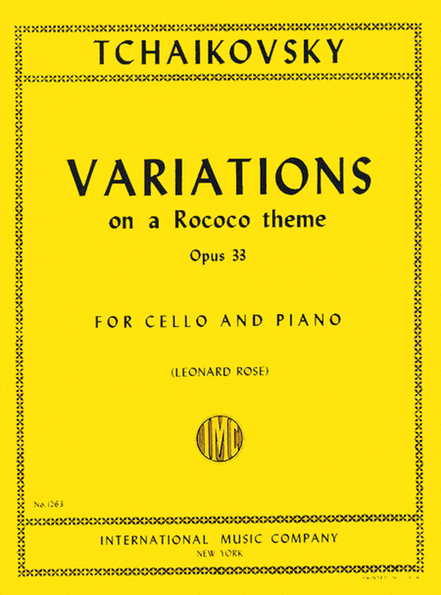 Variations on a Rococo Theme, Op. 33 image number null