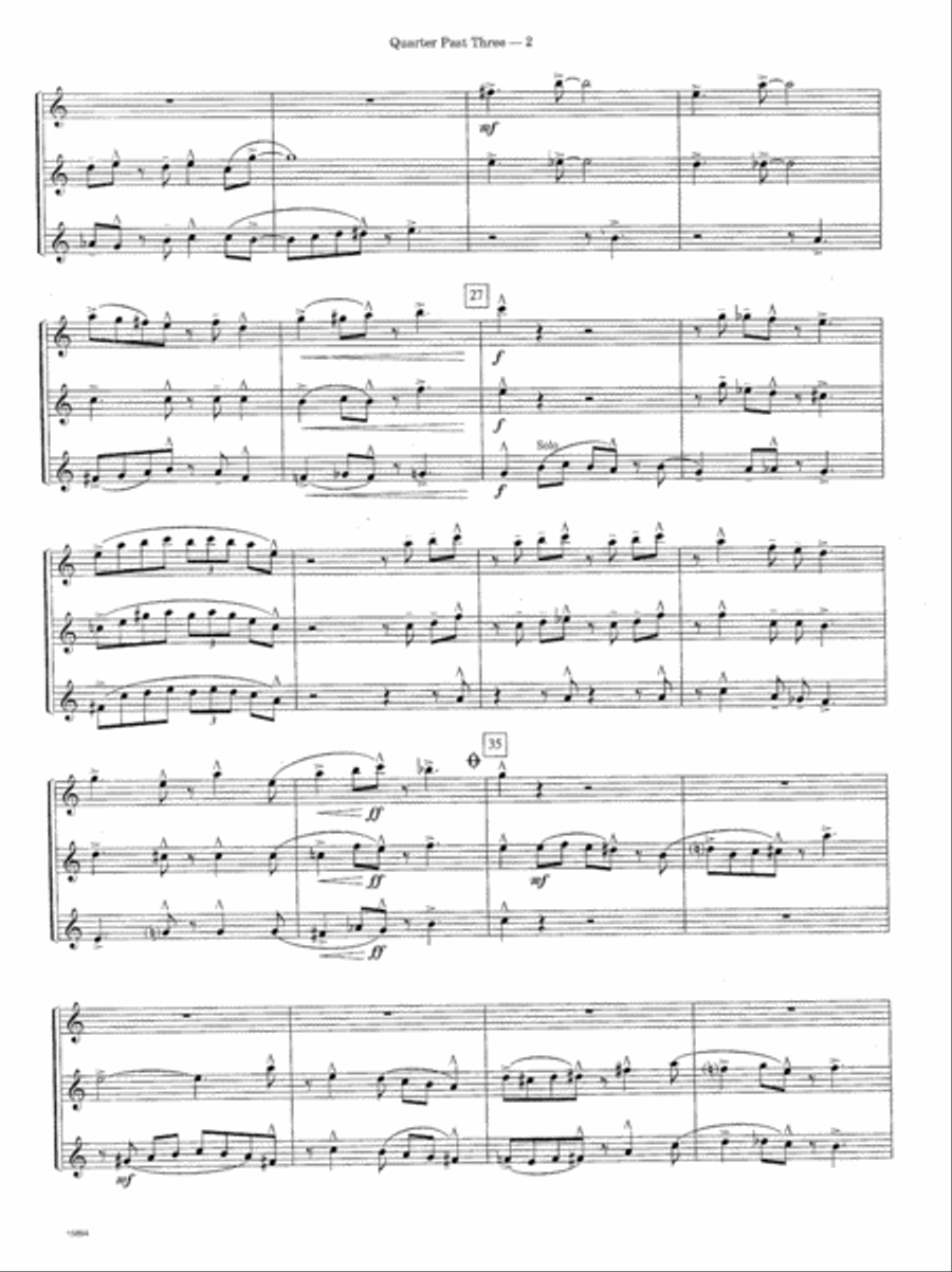 Quarter Past Three Quarter Past Three Alto Saxophone scores gallery preview page 3