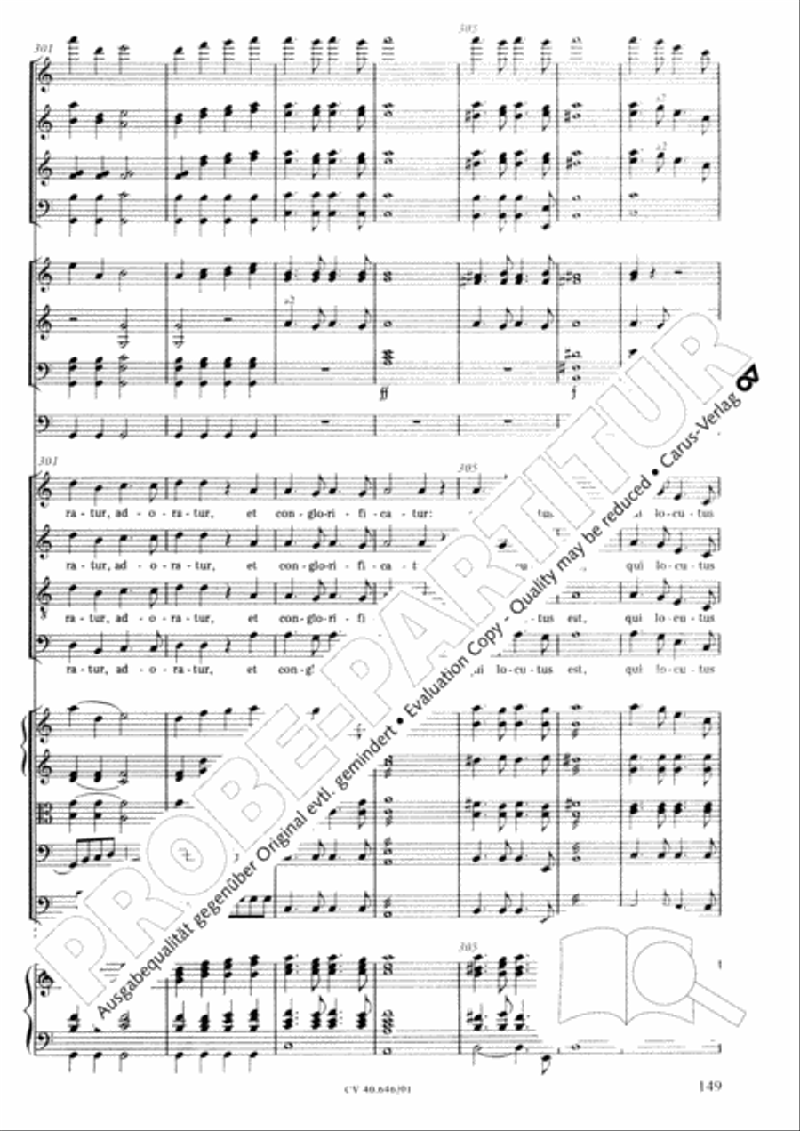 Mass in A Major (2 versions) STB scores gallery preview page 160