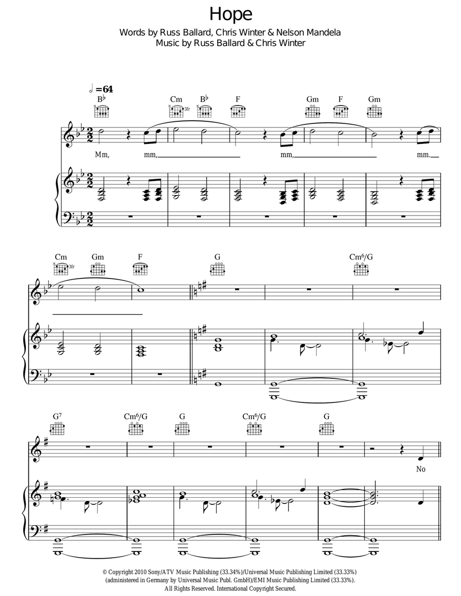 Hope Guitar scores gallery preview page 1