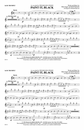 Book cover for Paint It, Black: 1st B-flat Trumpet
