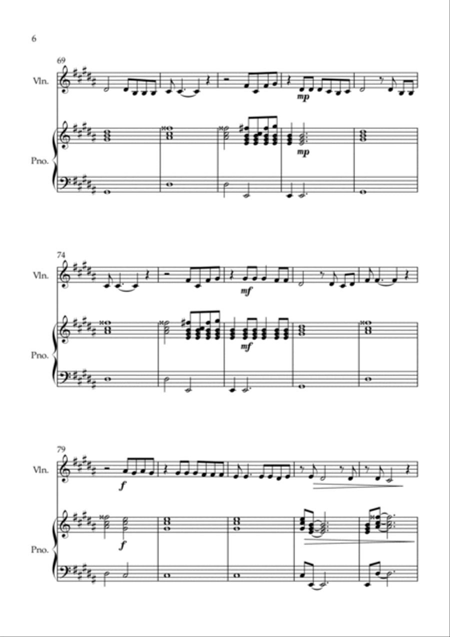 Mary On A Cross Violin Solo scores gallery preview page 6