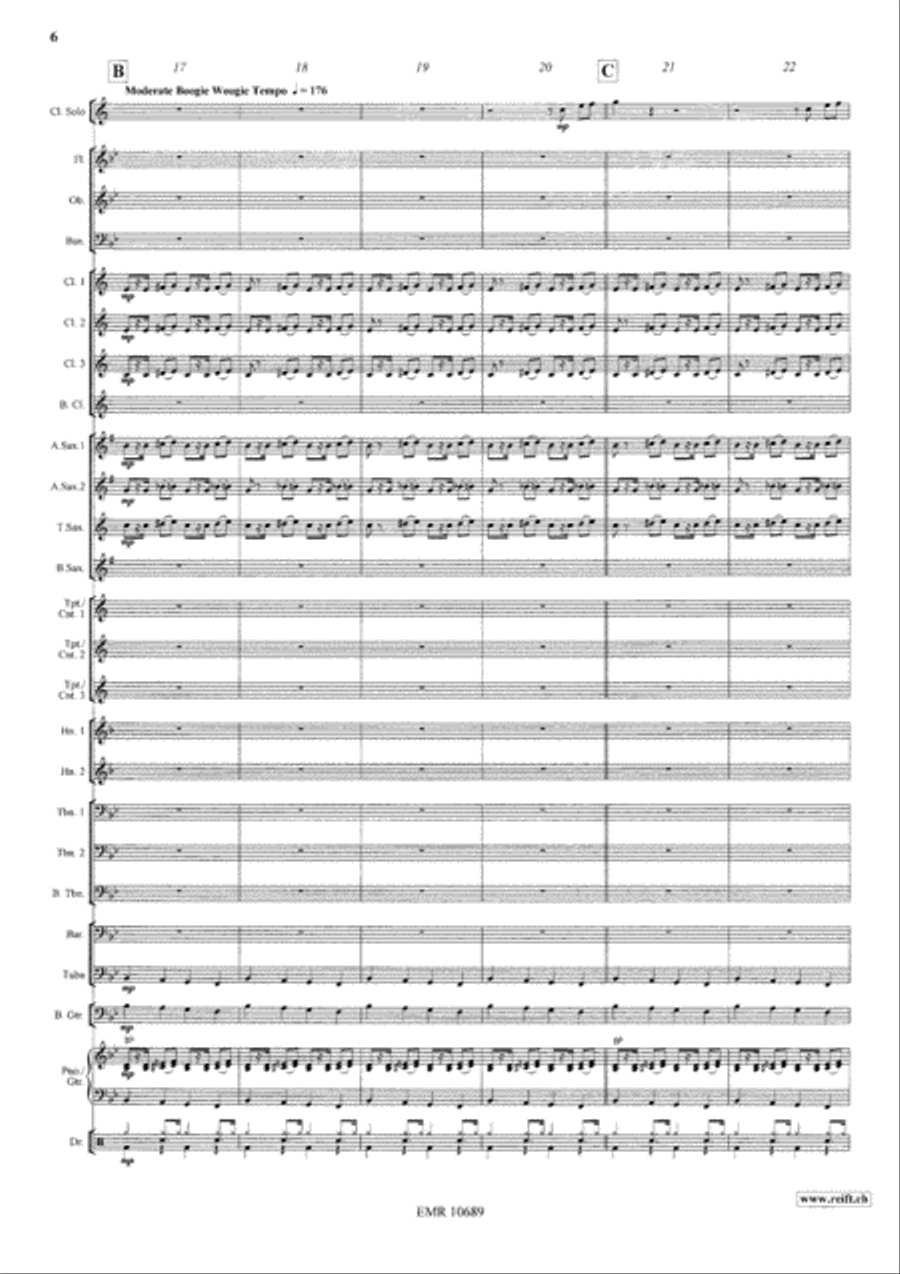 Concerto For Clarinet Concert Band scores gallery preview page 7