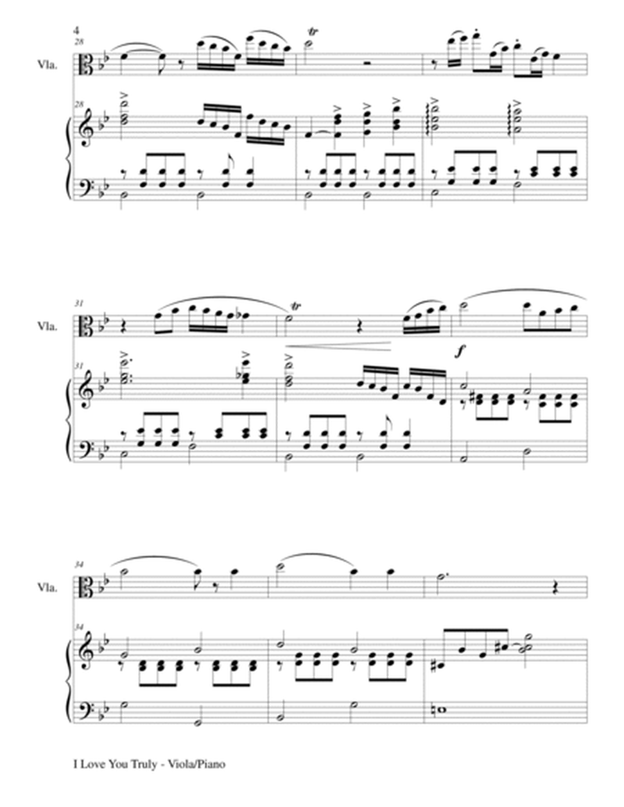 I LOVE YOU TRULY (Duet for Viola/Piano with Score and Viola Part) image number null