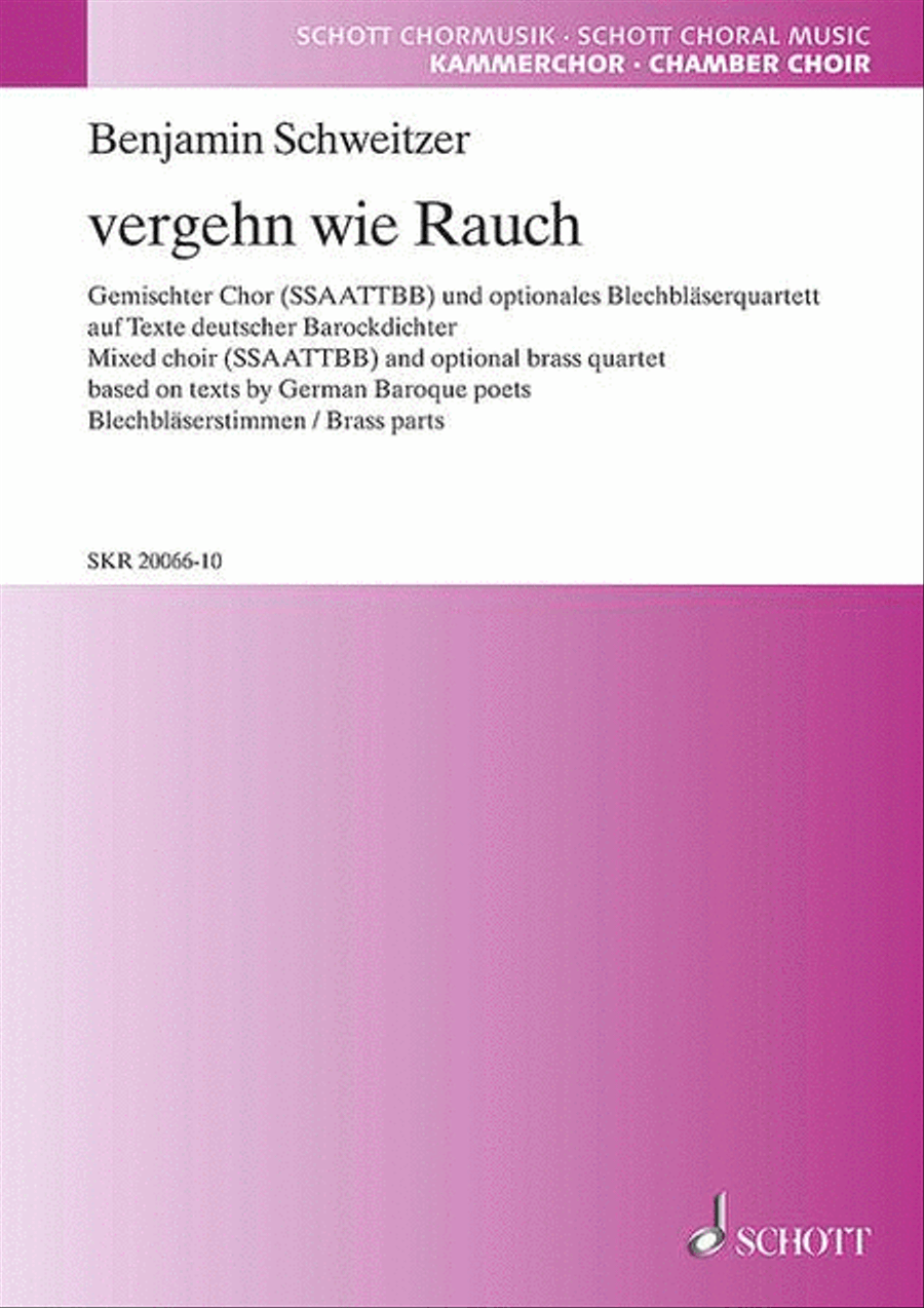 vergehn wie Rauch SSAATTBB scores gallery preview page 1