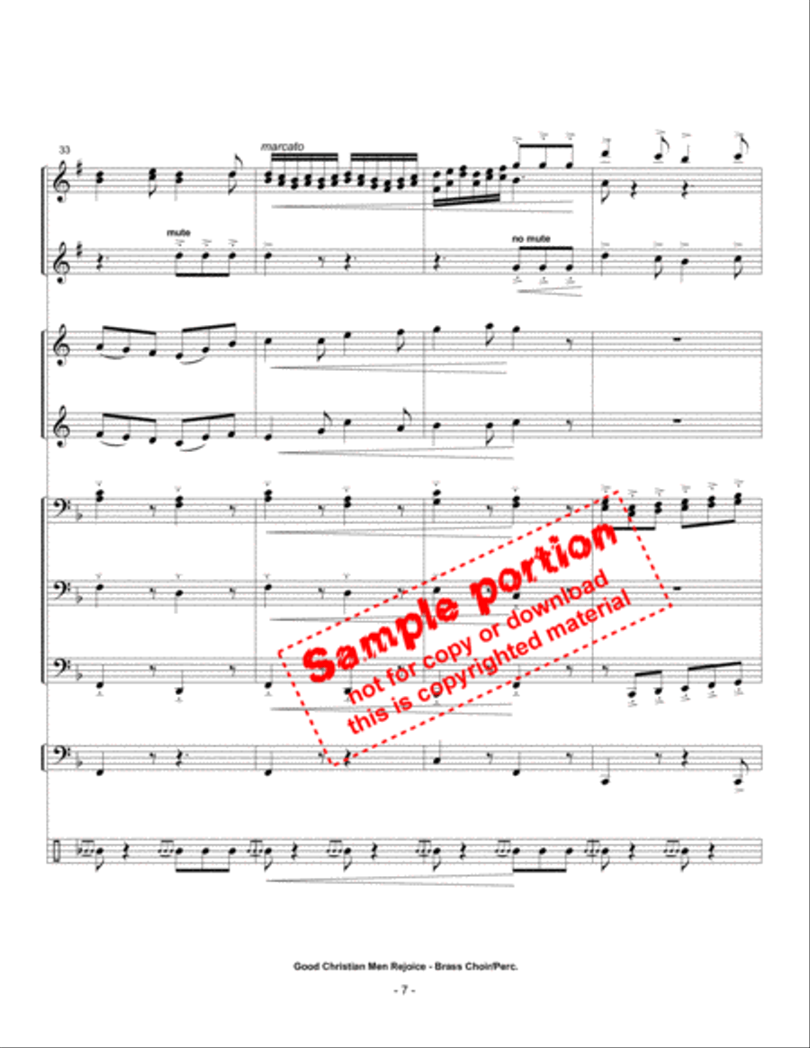 Good Christian Men Rejoice! Brass Ensemble scores gallery preview page 4