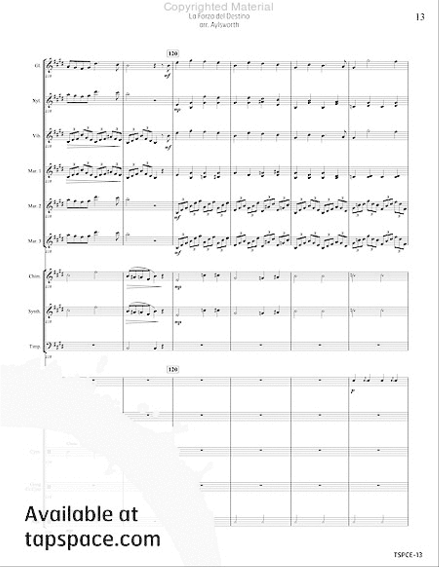 La Forza del Destino Percussion Ensemble scores gallery preview page 16