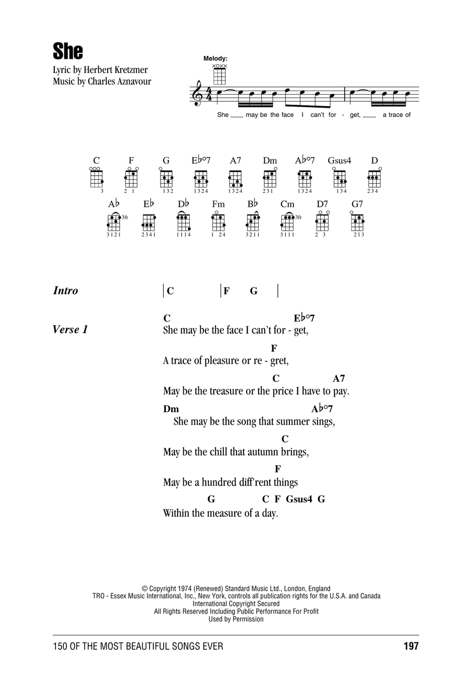 She Ukulele scores gallery preview page 1