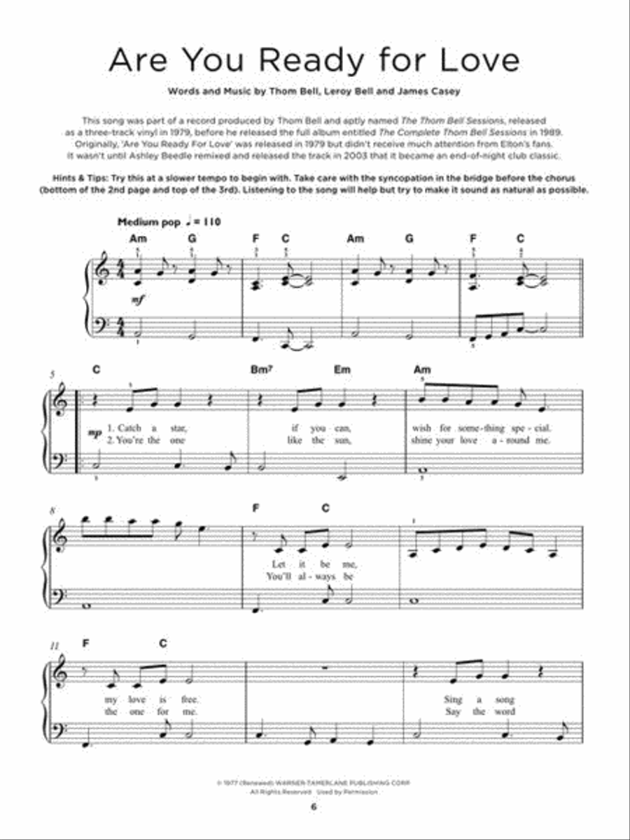 40 Elton John Songs Easy Piano scores gallery preview page 6