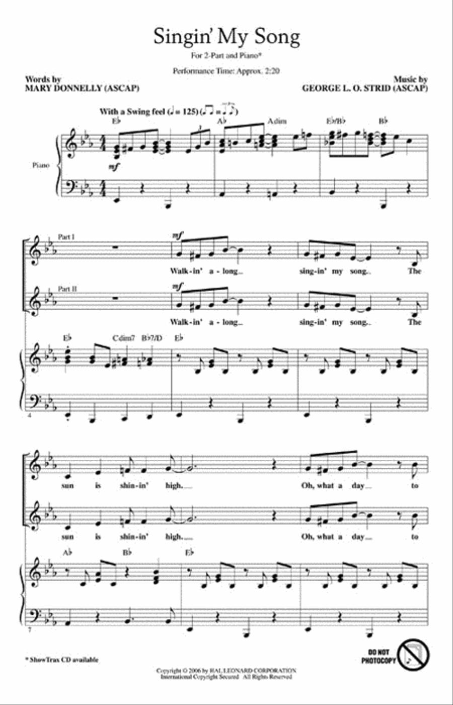 Singin' My Song Choir scores gallery preview page 2