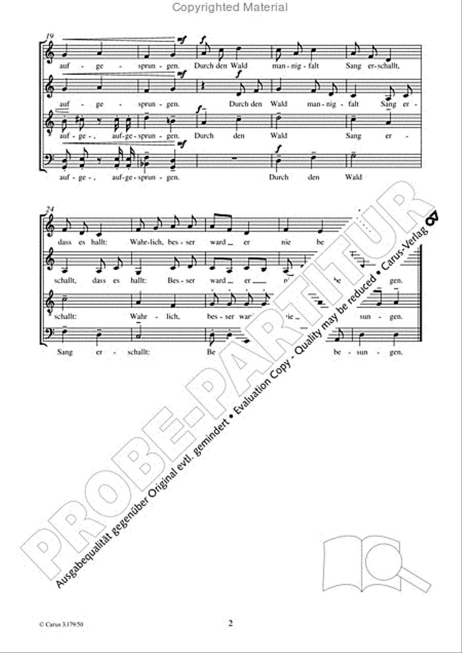 Maienzeit bannet Leid Maienzeit bannet Leid 4-Part scores gallery preview page 3